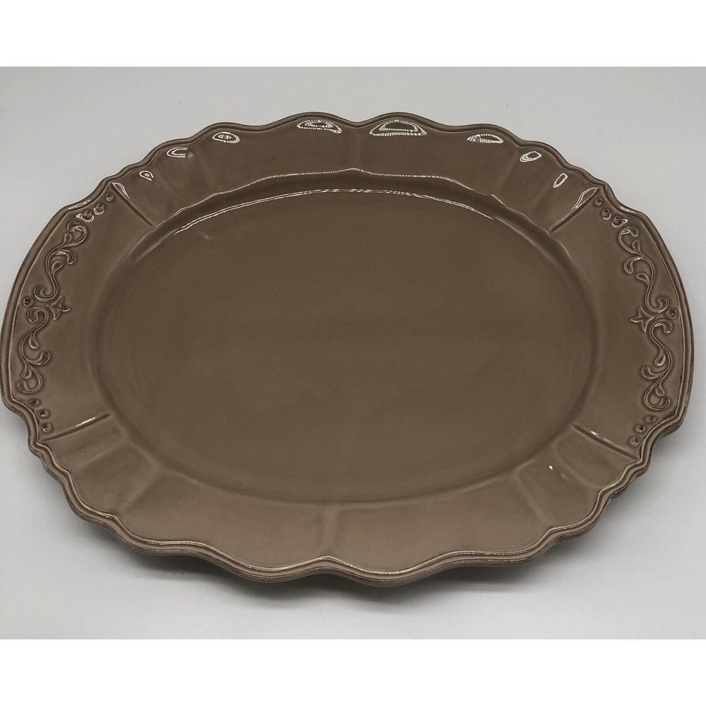 Tabletops Gallery 15" Le Provence Oval Serving Platter French Country Plate A1 - Picture 2 of 7